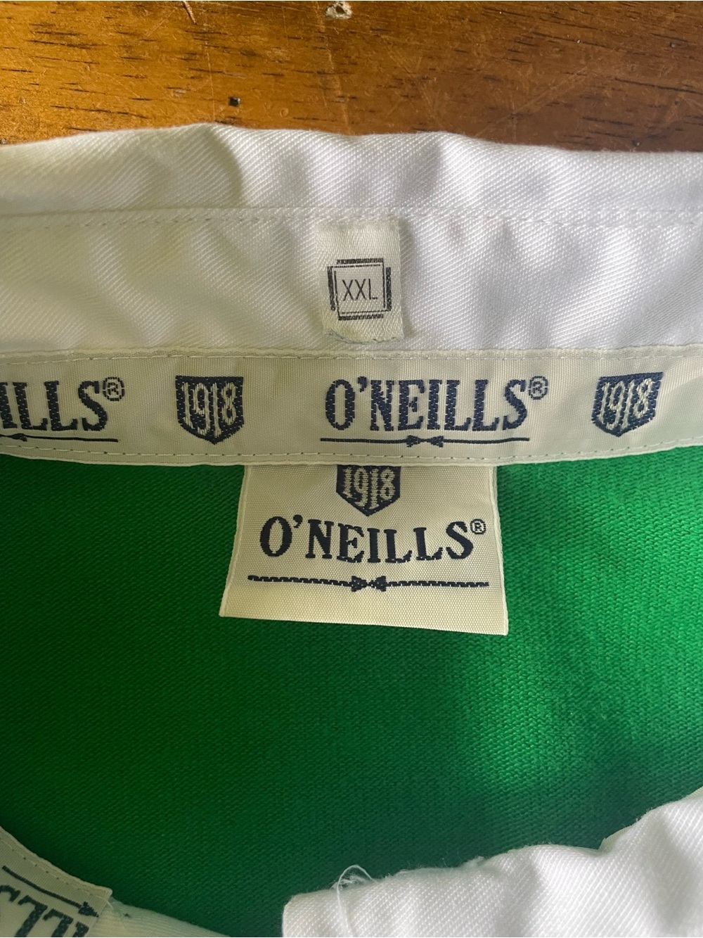 Vintage Irish Ireland Rugby Shirt O'Neills Team Green Long Sleeve Patch XXL - Picture 5 of 9